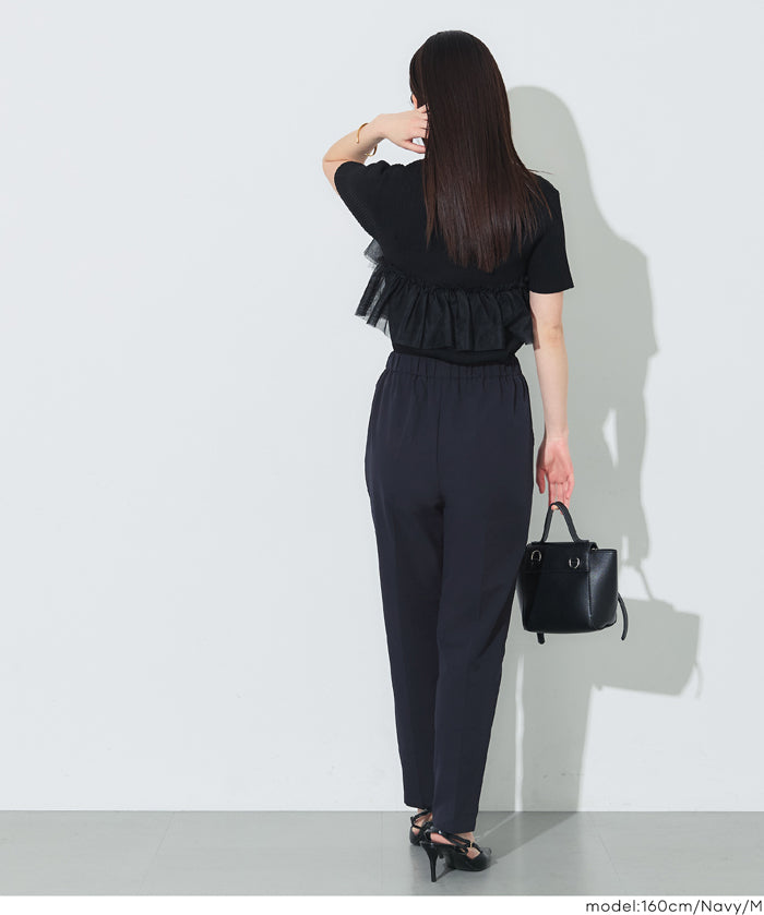 凹凸肌理蝴蝶結西裝褲 (Soccer Tapered Pants)