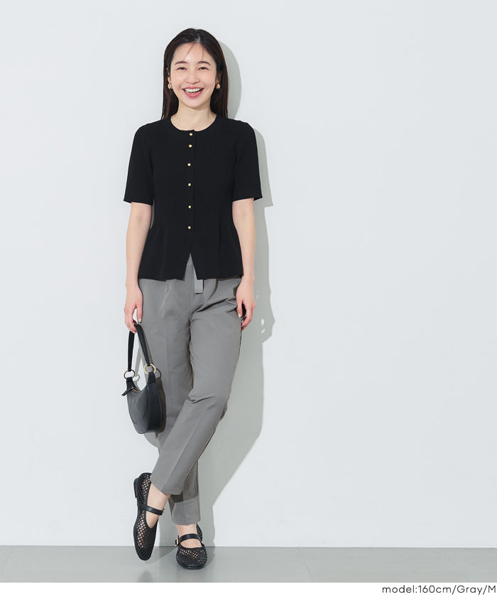 凹凸肌理蝴蝶結西裝褲 (Soccer Tapered Pants)