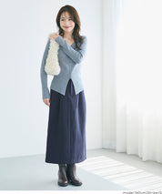 直條紋西裝面料直筒半裙