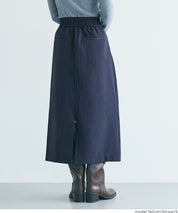 直條紋西裝面料直筒半裙