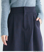 直條紋西裝面料直筒半裙