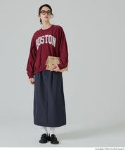 直條紋西裝面料直筒半裙