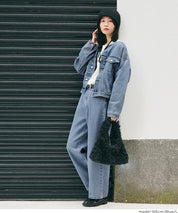 【可配套】短版無領丹寧外套