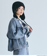 【可配套】短版無領丹寧外套