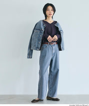 【可配套】短版無領丹寧外套