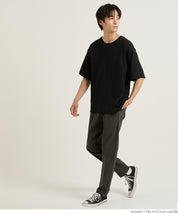 男裝彈性錐形褲