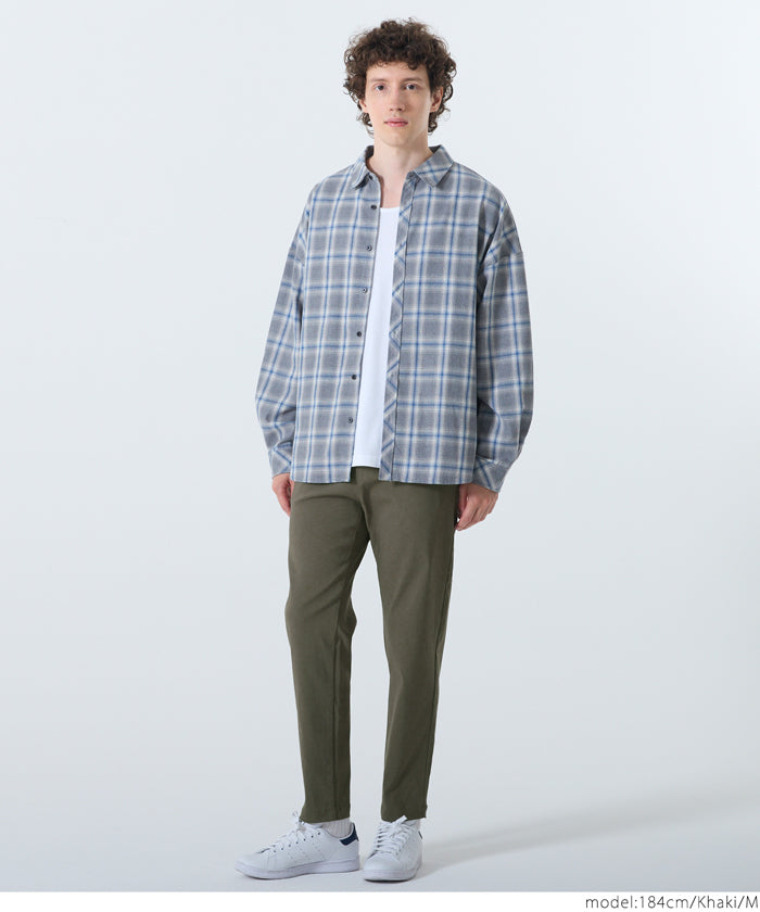 男裝彈性錐形褲