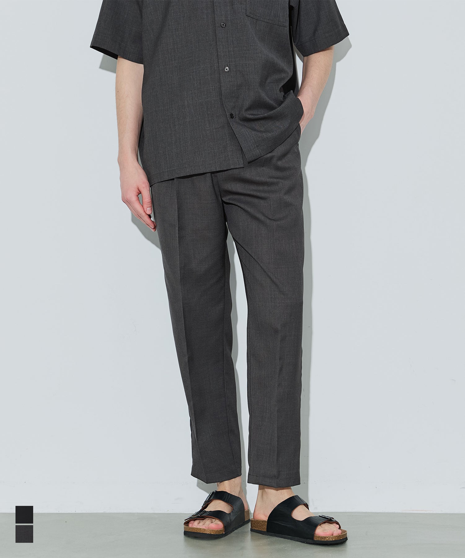 男裝【可配套】彈性錐形西裝褲