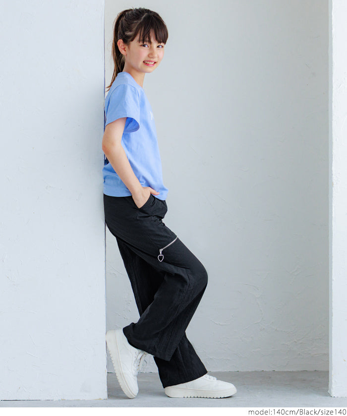 童裝尼龍側拉鍊工裝褲