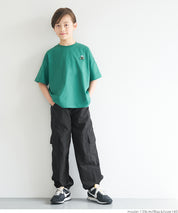 童裝尼龍直筒工裝褲