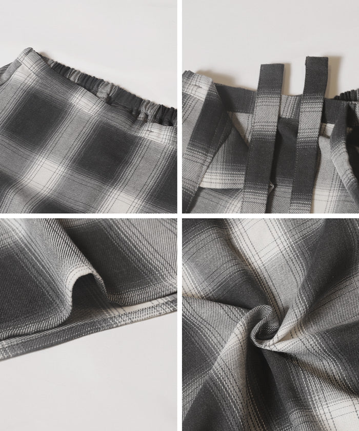 格紋綁帶A字半裙