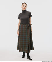 格紋綁帶A字半裙