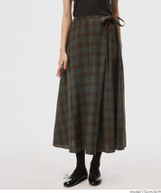 格紋綁帶A字半裙