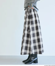 格紋綁帶A字半裙