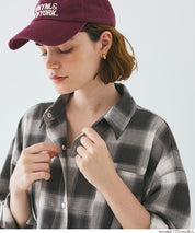 格紋慵懶寬鬆長袖襯衫