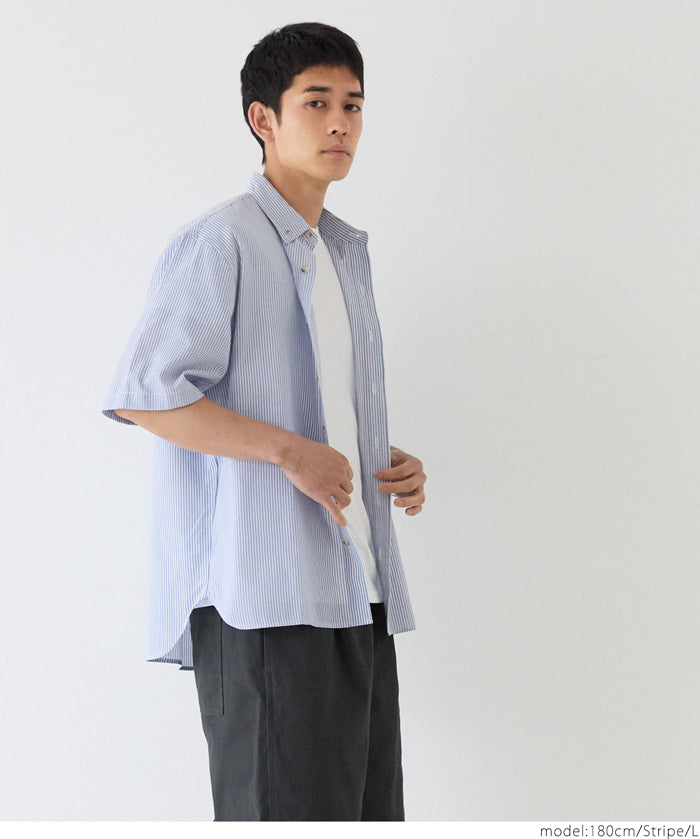 男裝混棉短袖襯衫