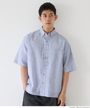 男裝混棉短袖襯衫