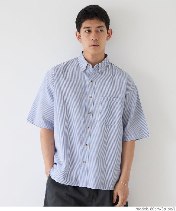 男裝混棉短袖襯衫