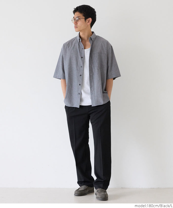 男裝混棉短袖襯衫