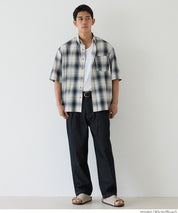 男裝格紋短袖襯衫