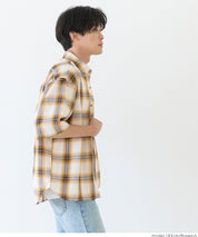 男裝格紋短袖襯衫