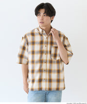 男裝格紋短袖襯衫