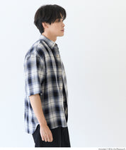 男裝格紋短袖襯衫