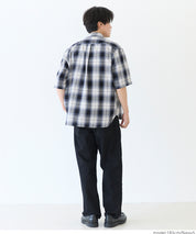 男裝格紋短袖襯衫