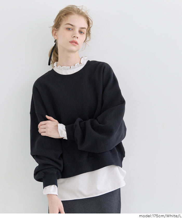 Japanese style striped shirt with ruffles 