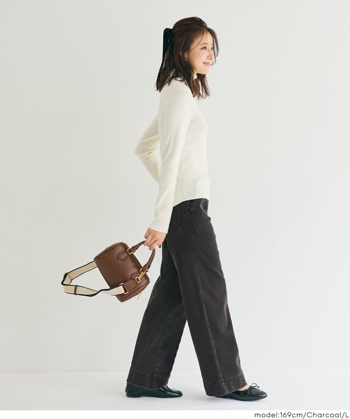 【保暖內刷毛】抽繩彈性牛仔褲