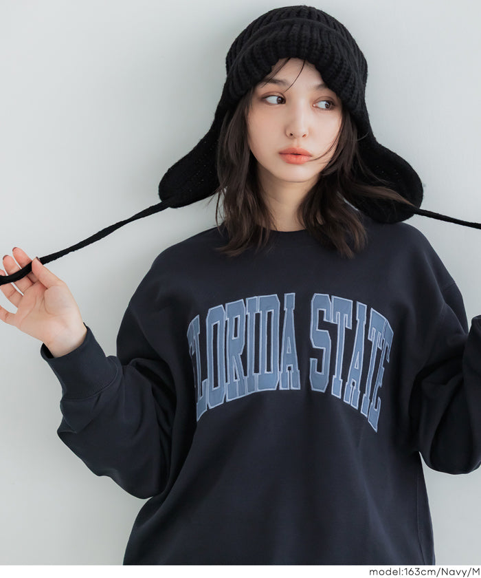 Men's Lazy English Logo Long Sleeve Sweatshirt Unisex