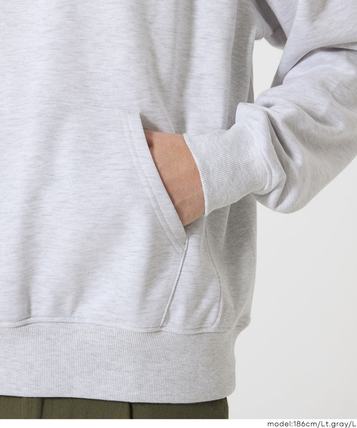 Men's cotton long-sleeved hooded top with pockets 