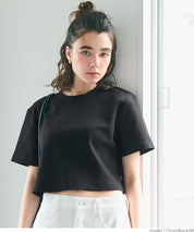 短版華格夫圓領短袖上衣 Tee