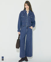 【可配套】低腰造型闊腿牛仔褲