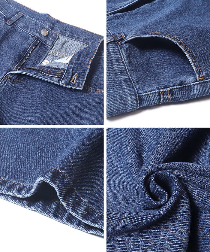 【可配套】低腰造型闊腿牛仔褲