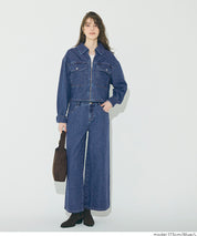 【可配套】低腰造型闊腿牛仔褲