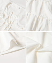 日系甜美荷葉邊翻領A字無袖襯衫