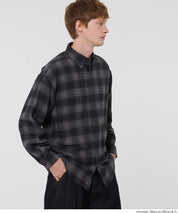 男裝沉穩格紋長袖襯衫