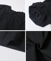 日系後蝴蝶結澎感迷你連衣裙