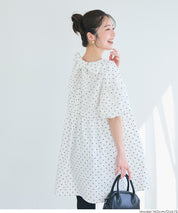 日系後蝴蝶結澎感迷你連衣裙