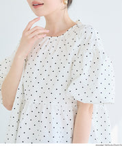 日系後蝴蝶結澎感迷你連衣裙