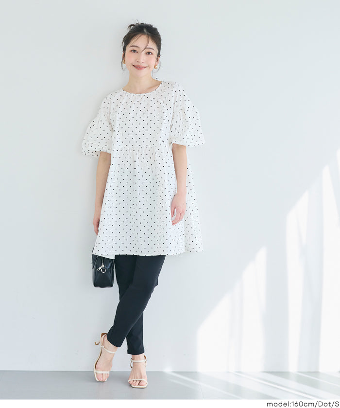 日系後蝴蝶結澎感迷你連衣裙