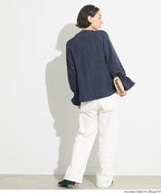 【可配套】單寧質感日系圓領金扣襯衫