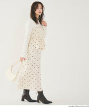 水玉點點細肩帶層次連衣裙