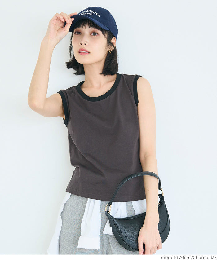 【早秋新品】 基礎款百搭淨色無袖上衣