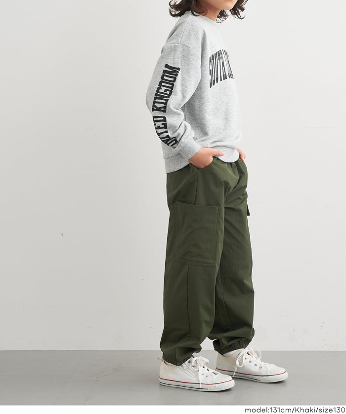 【保暖內刷毛】童裝秋冬款拉鍊工裝褲