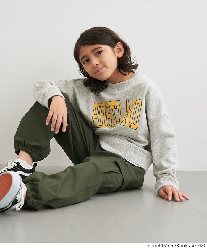 【保暖內刷毛】童裝秋冬款拉鍊工裝褲