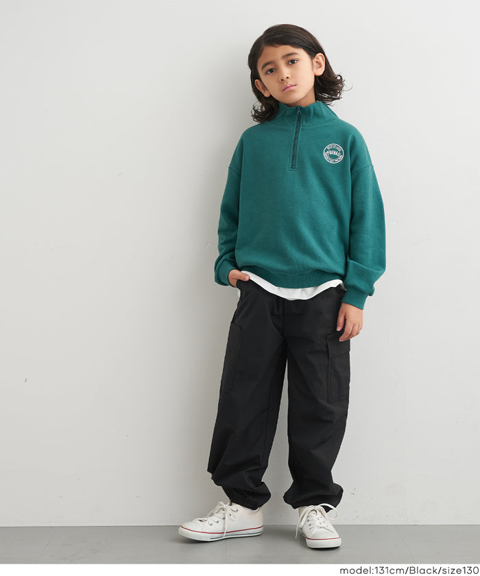 【保暖內刷毛】童裝秋冬款拉鍊工裝褲