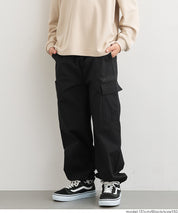 【保暖內刷毛】童裝秋冬款拉鍊工裝褲