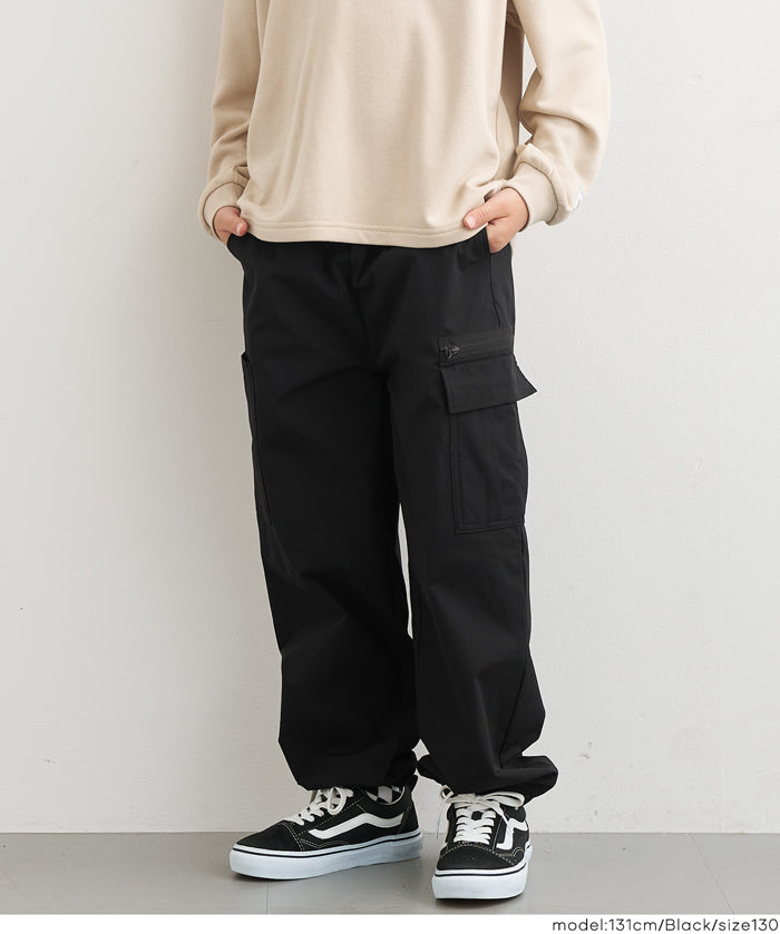 【保暖內刷毛】童裝秋冬款拉鍊工裝褲